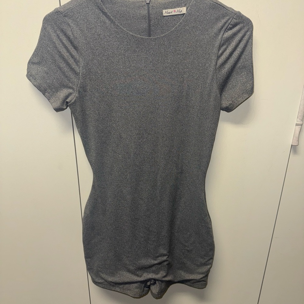 Heart Hips Charcoal Bodysuit